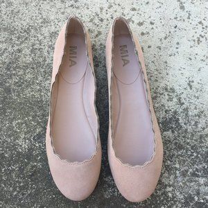 NIB MIA Gianna Blush Suede Flats, sz 9